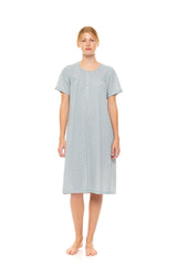 Pink Label - Nightgown Classic Forest Green Geo