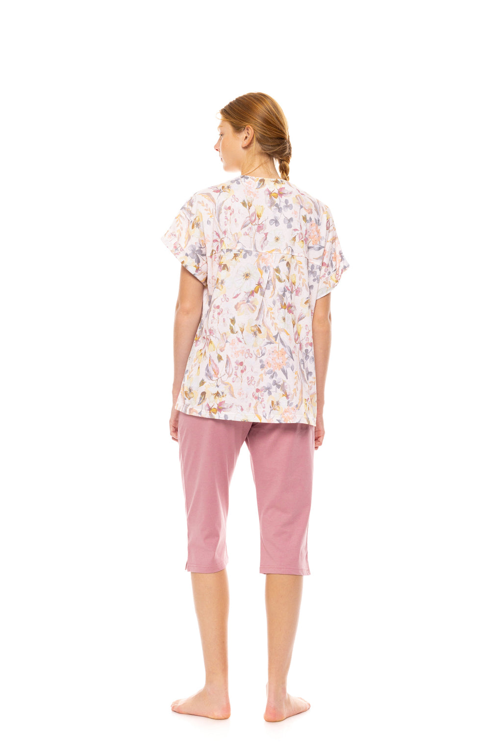 Pink Label - Pyjama Capri Floral Rose