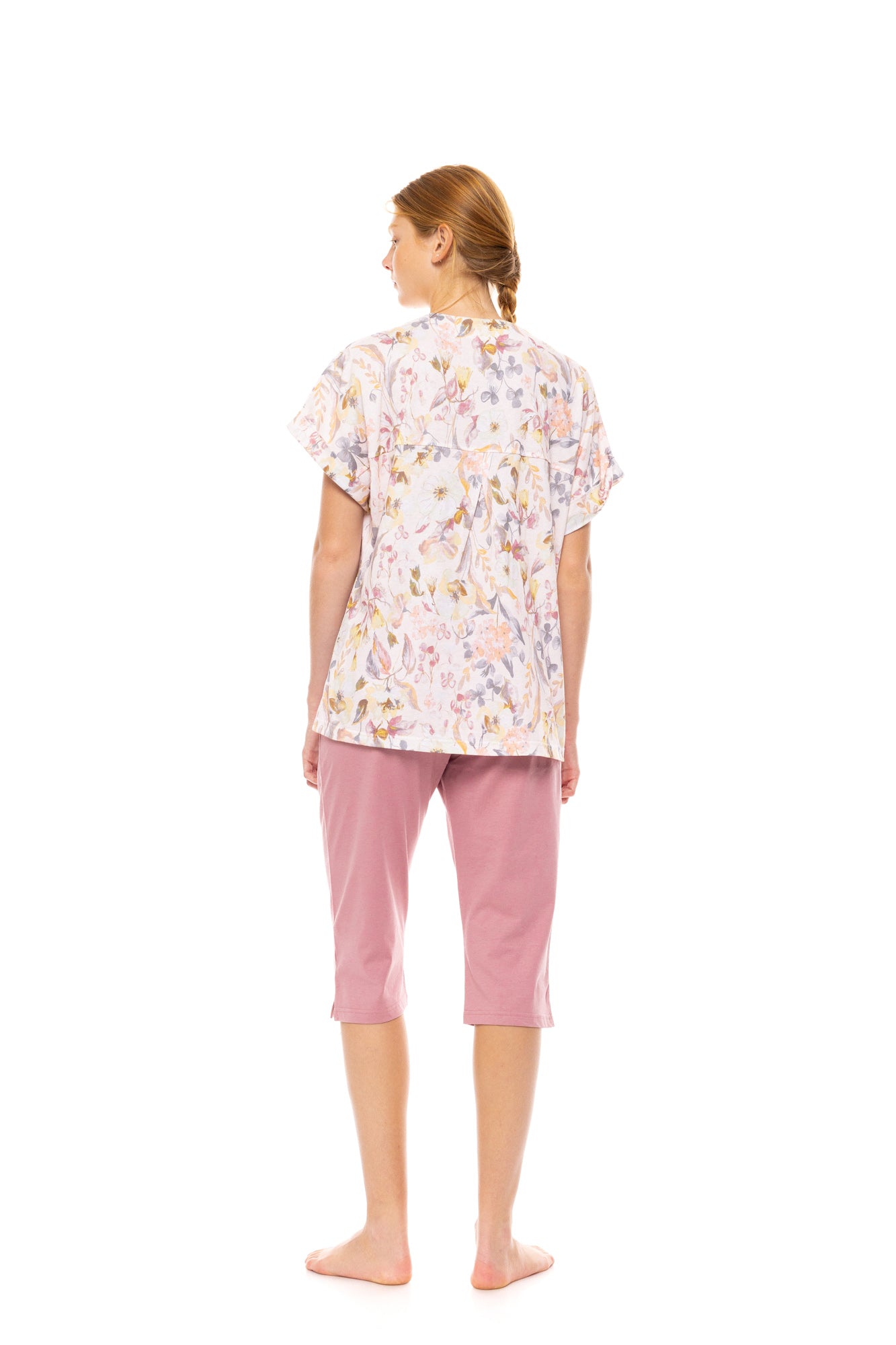 Pink Label - Pyjama Capri Floral Rose