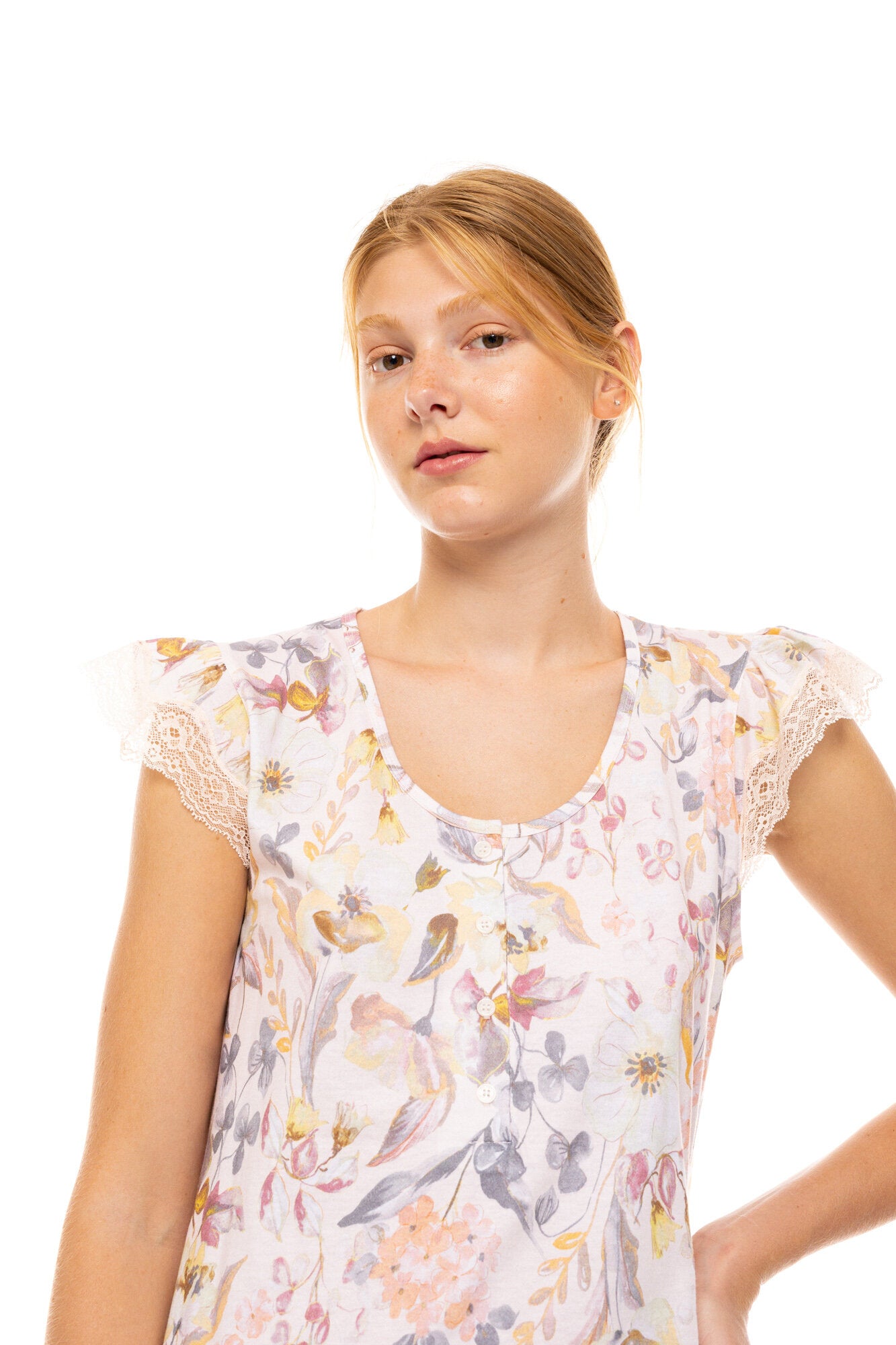 Pink Label - Pyjama Capri Floral Rose
