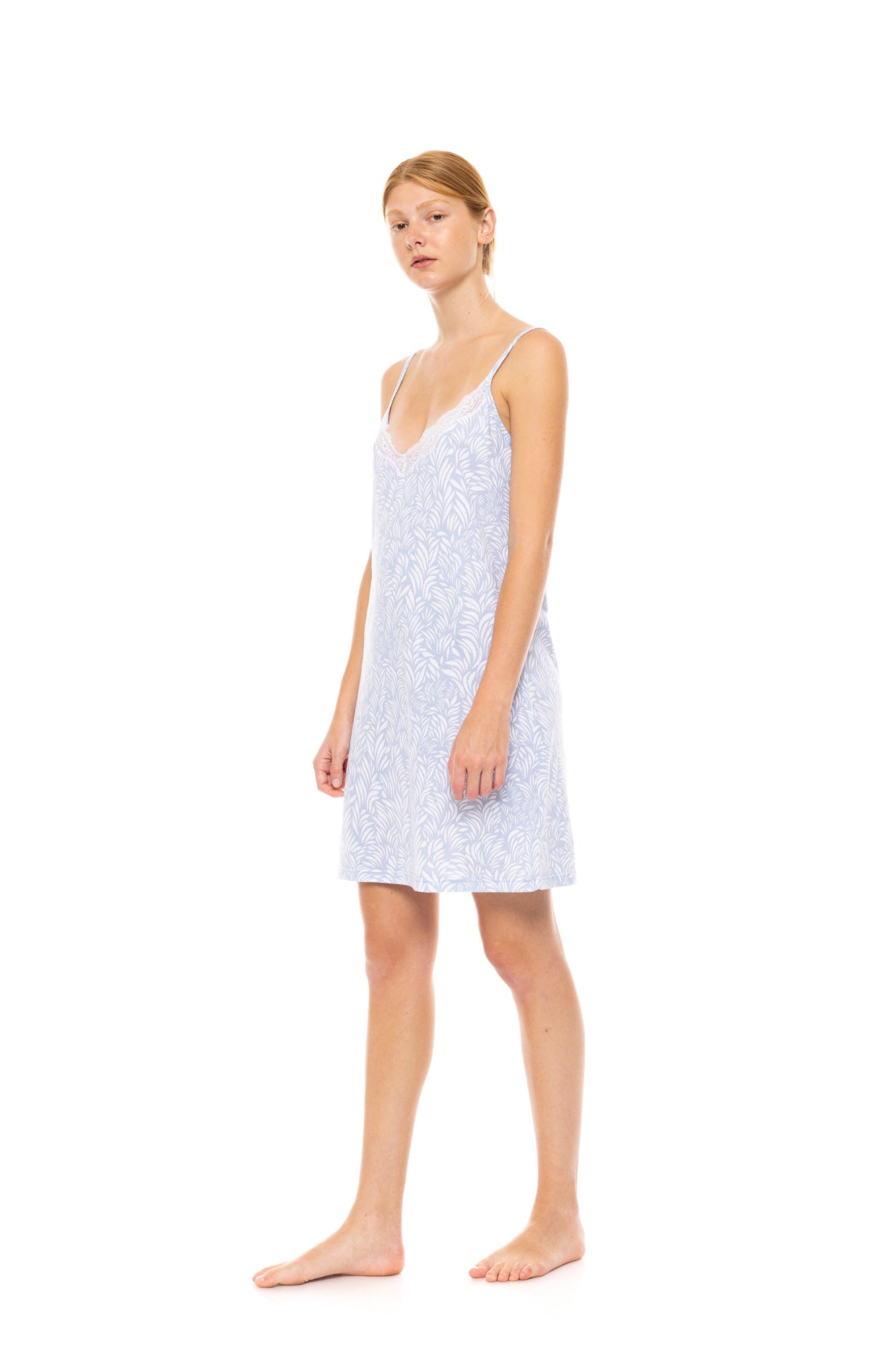 Pink Label - Nightgown Ice Blue Fleur