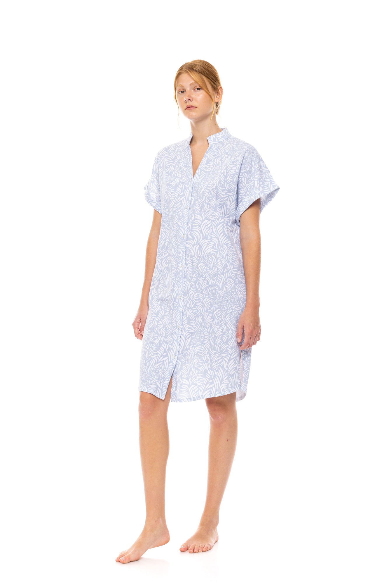 Pink Label - Nightgown Ice Blue Fleur