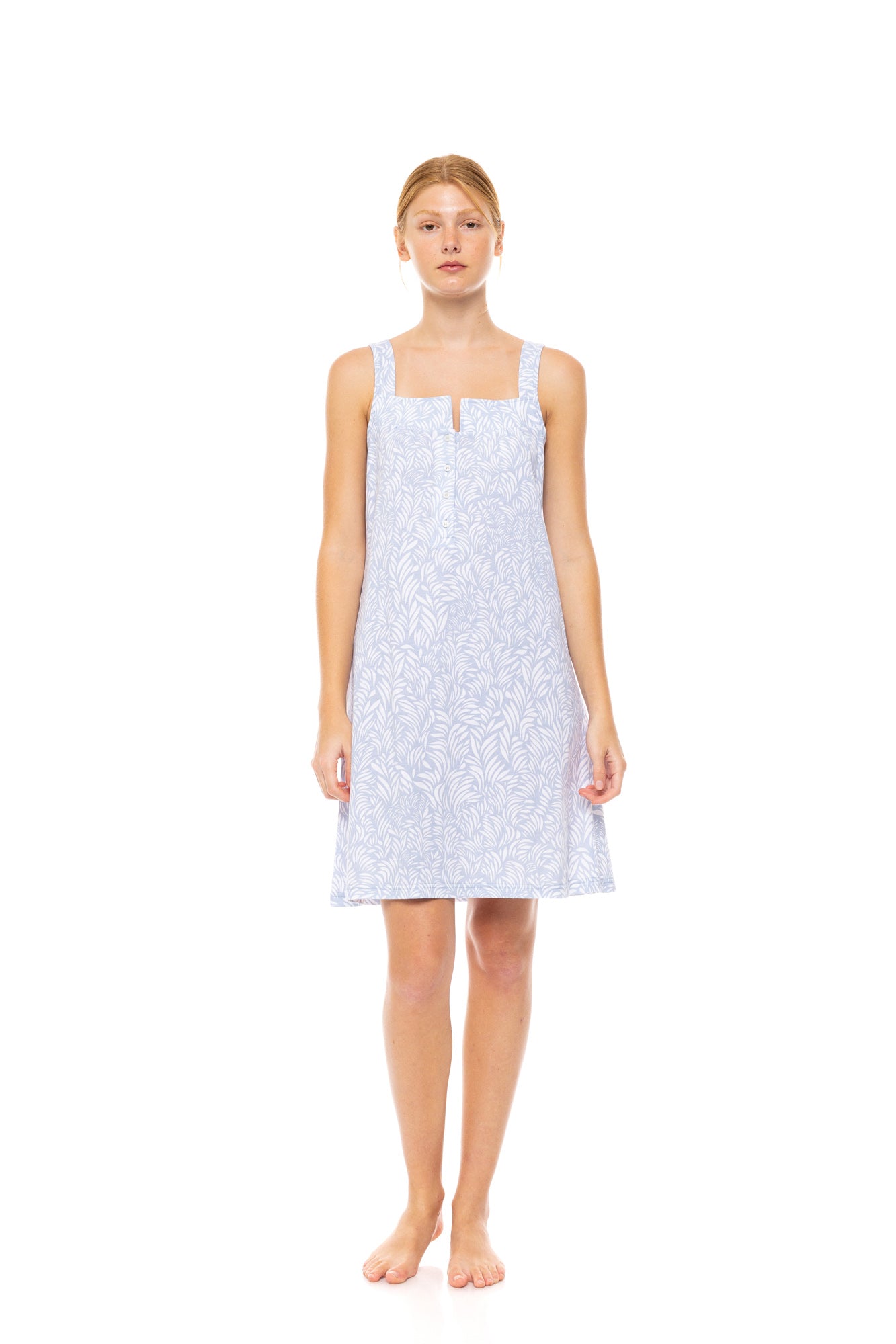 Pink Label - Nightgown Ice Blue Fleur
