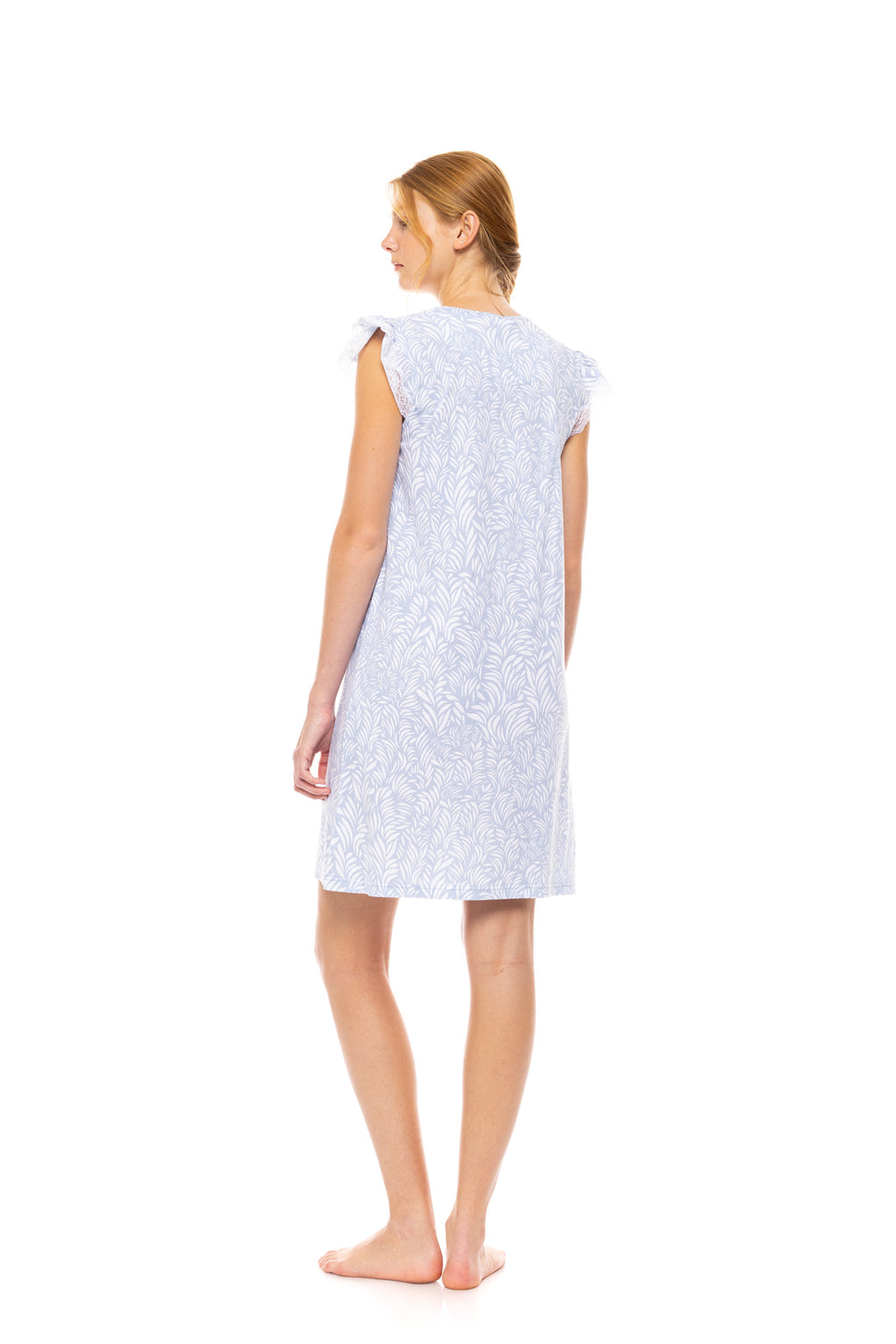 Pink Label - Nightgown Ice Blue Fleur