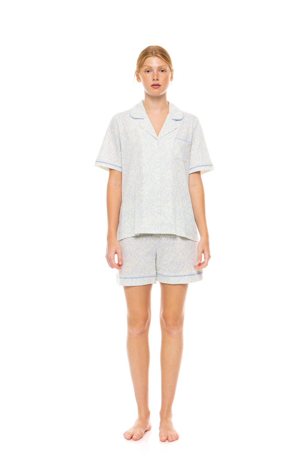 Pink Label - Pyjama Buttoned Long Pants Pastel Leopard