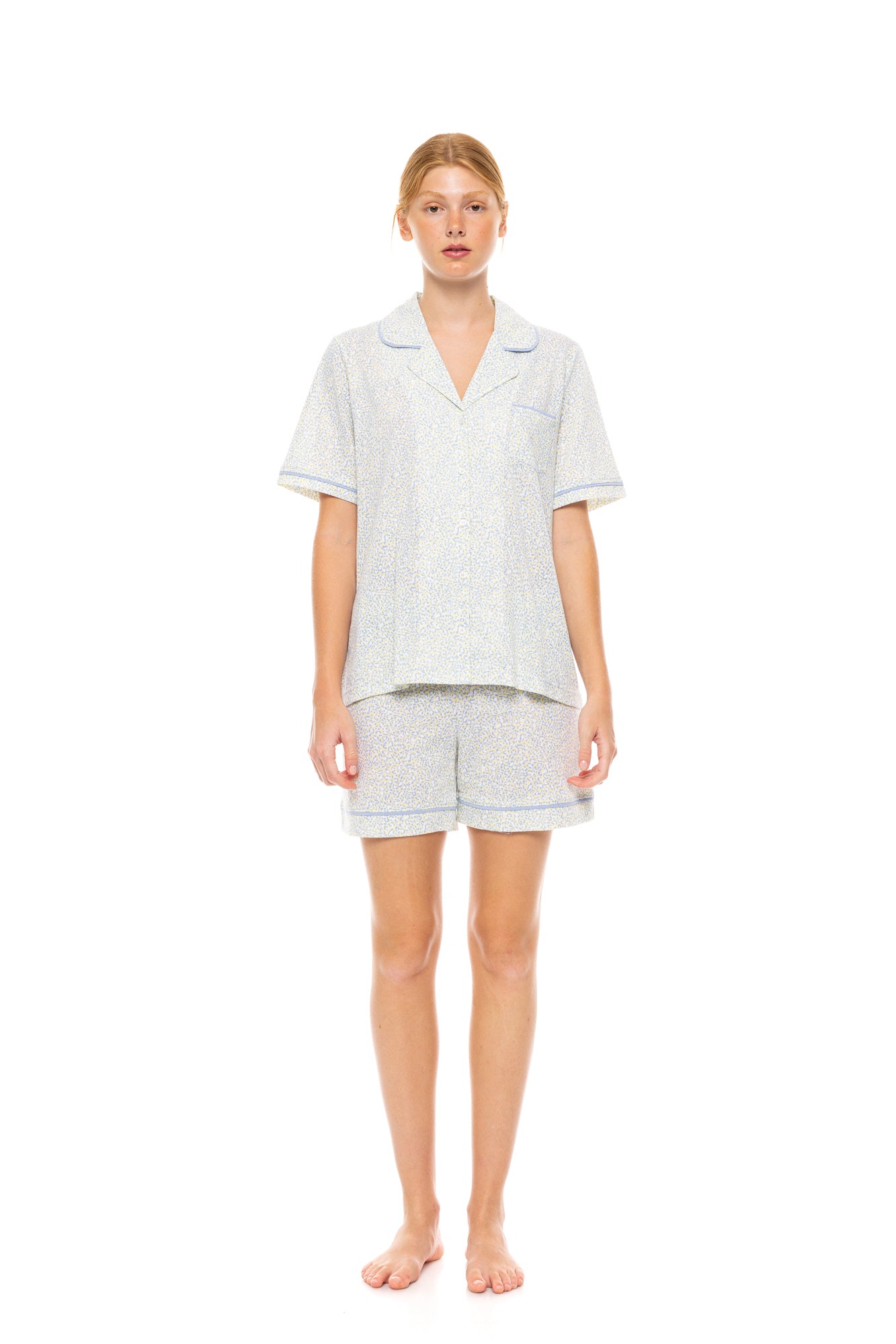 Pink Label - Pyjama Buttoned Long Pants Pastel Leopard
