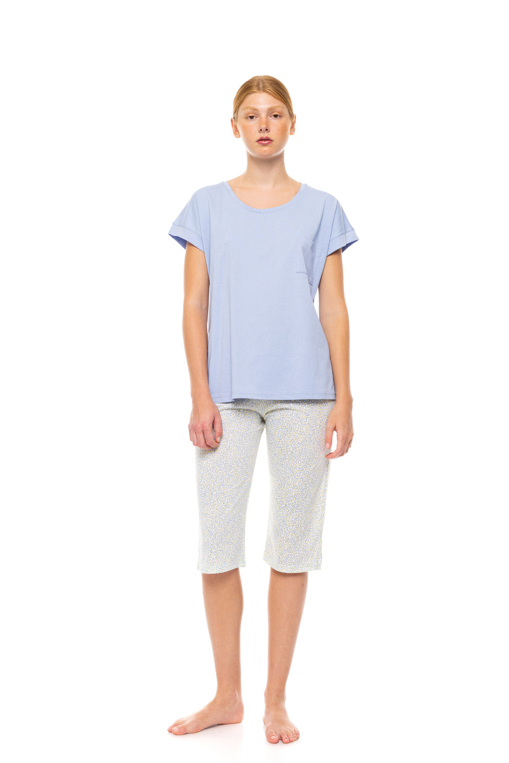 Pink Label - Pyjama Capri Pastel Leopard
