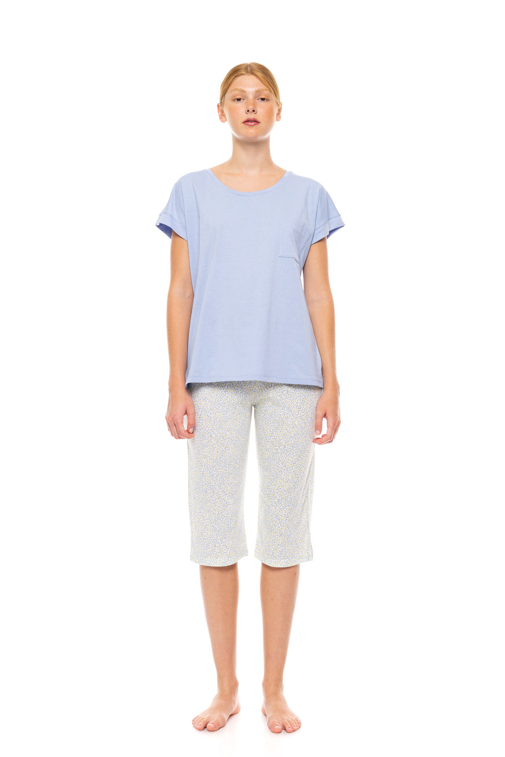 Pink Label - Pyjama Capri Pastel Leopard