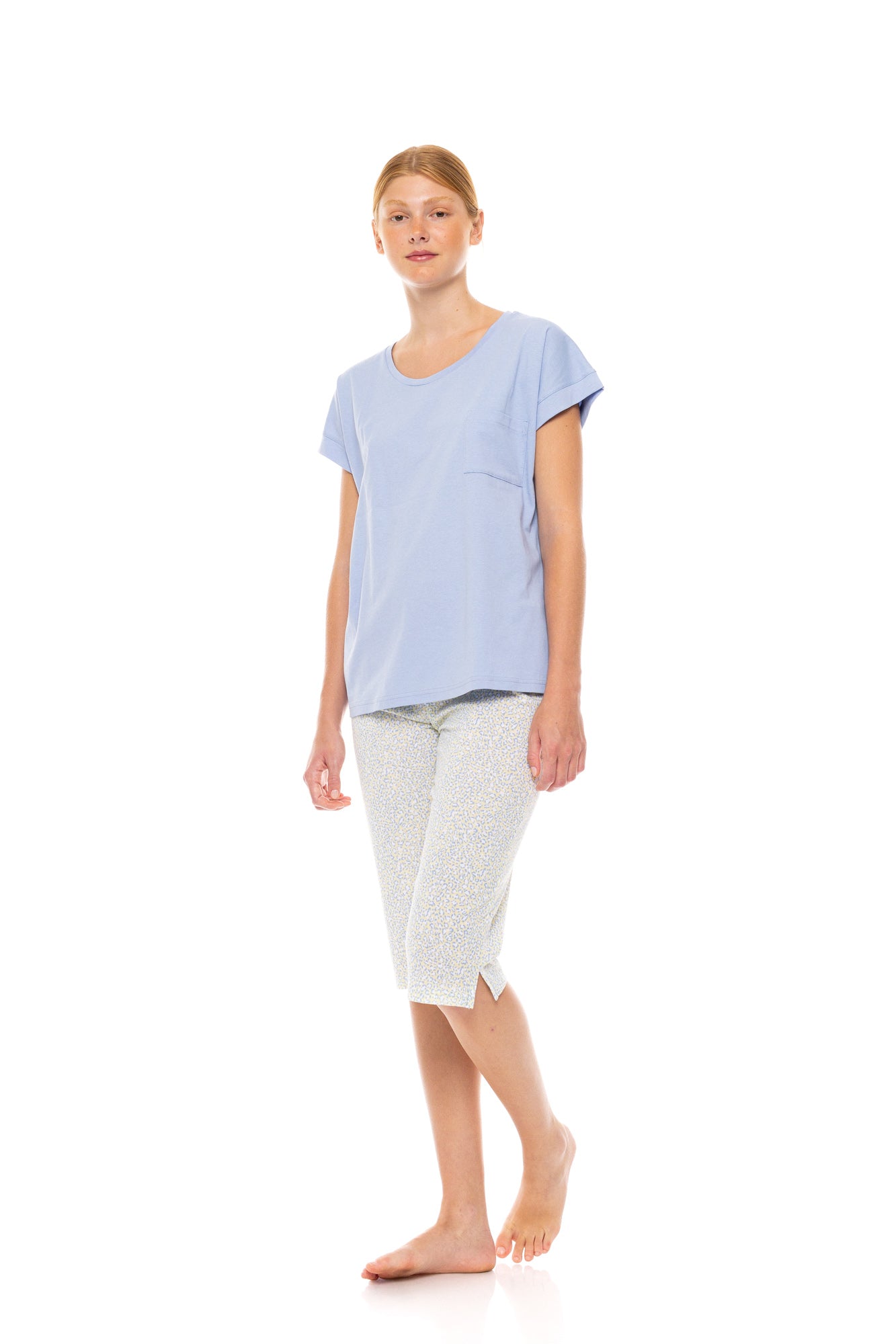 Pink Label - Pyjama Capri Pastel Leopard