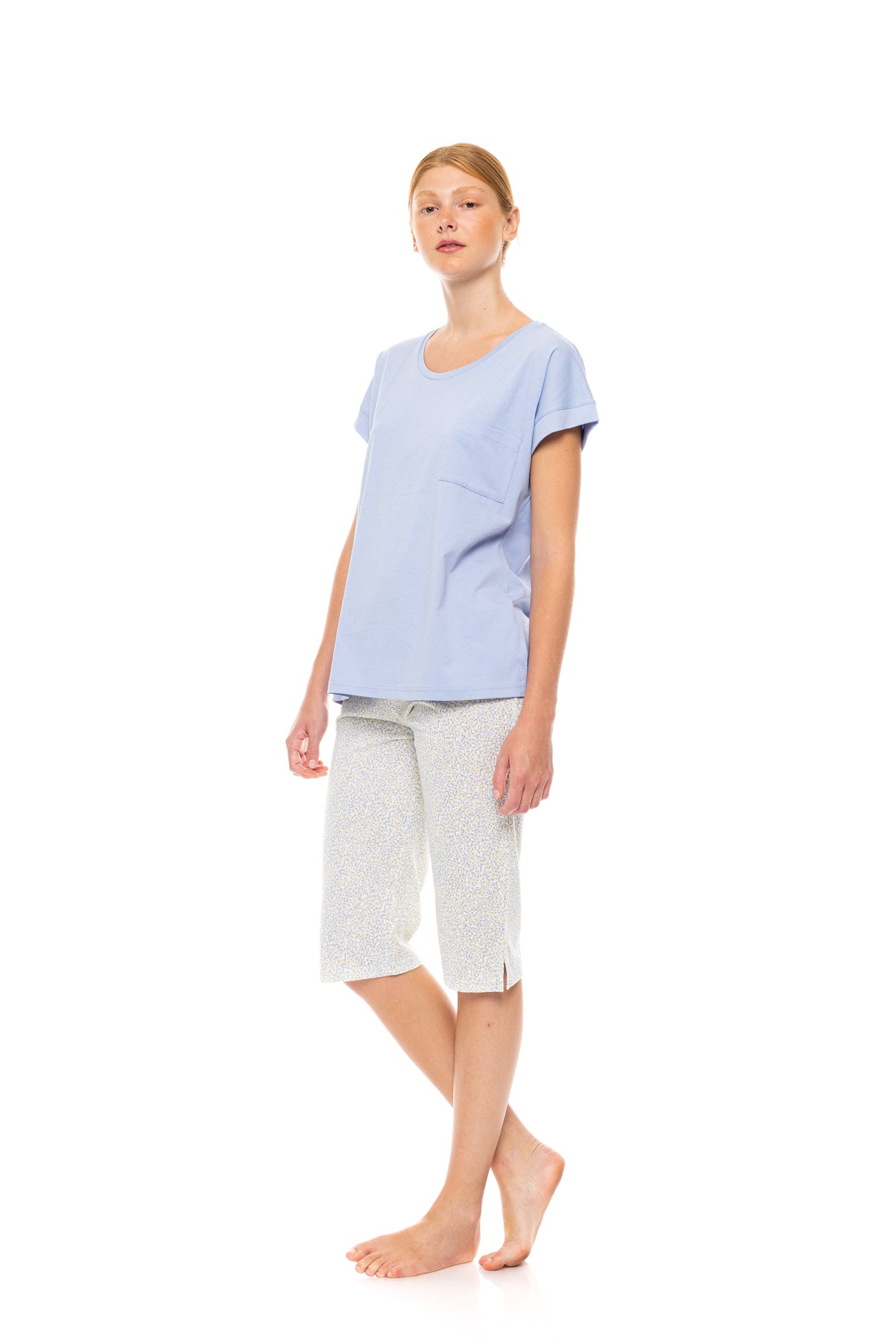 Pink Label - Pyjama Capri Pastel Leopard