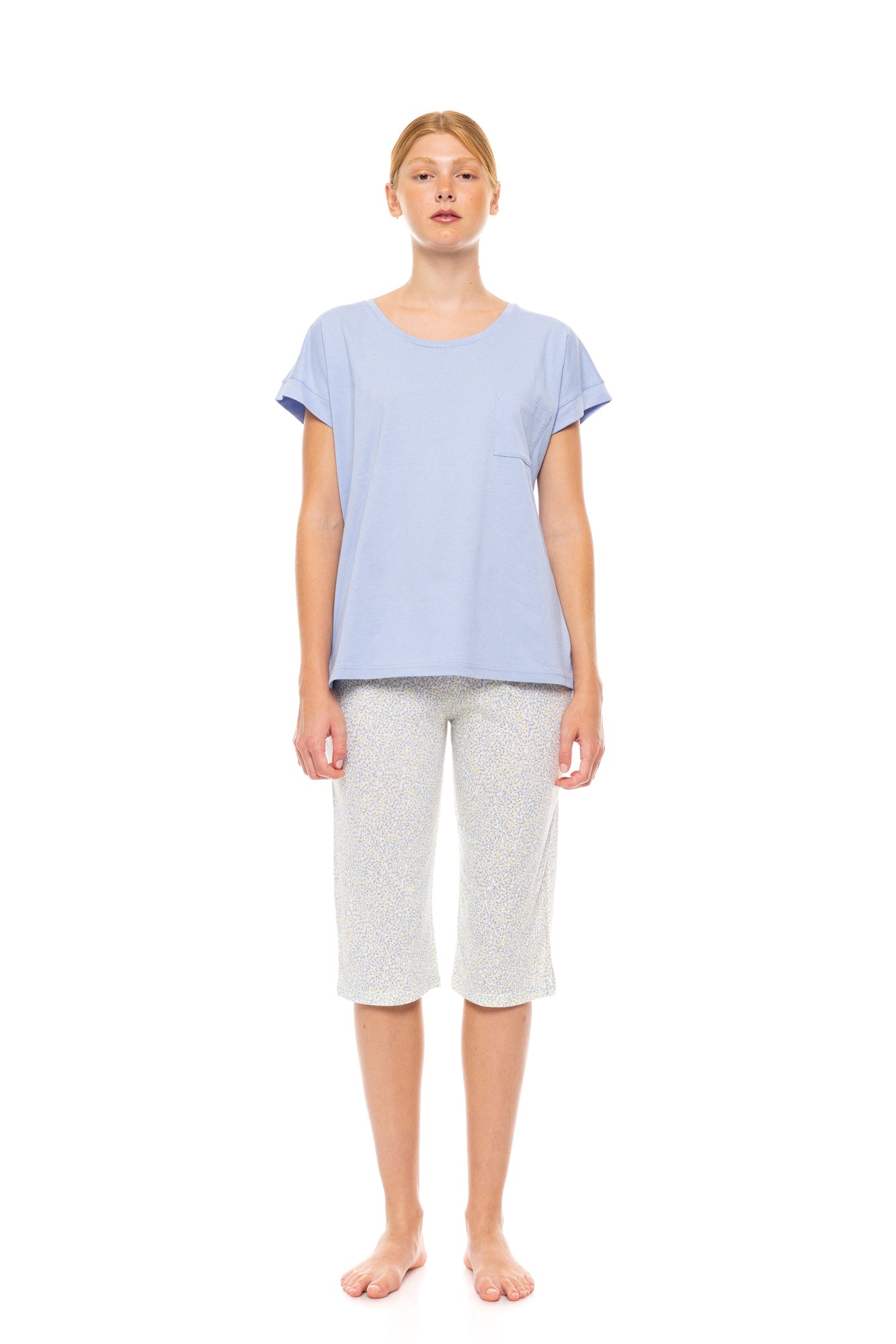 Pink Label - Pyjama Capri Pastel Leopard