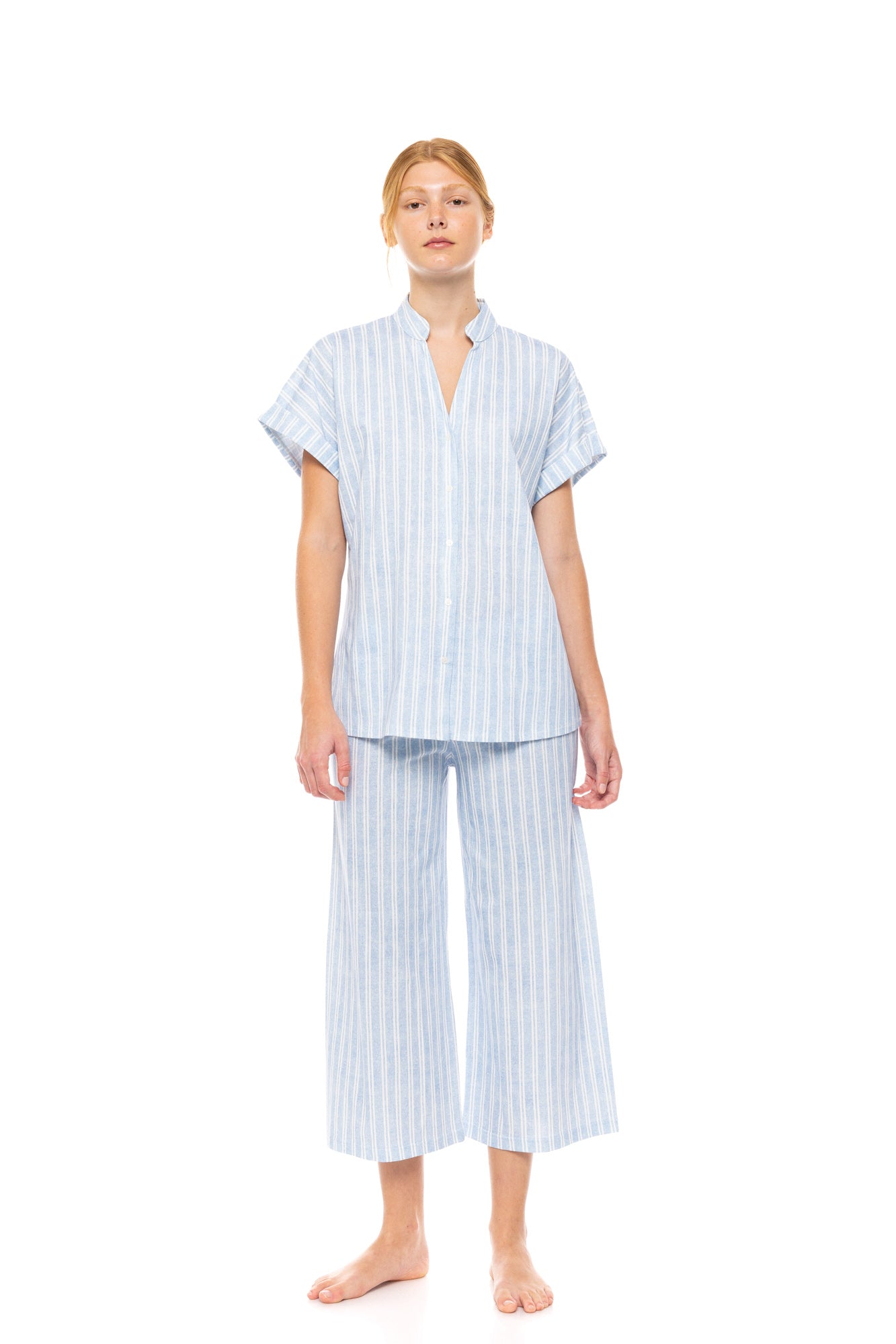 Pink Label - Pyjama Buttoned Long Pants Nordic Stripe