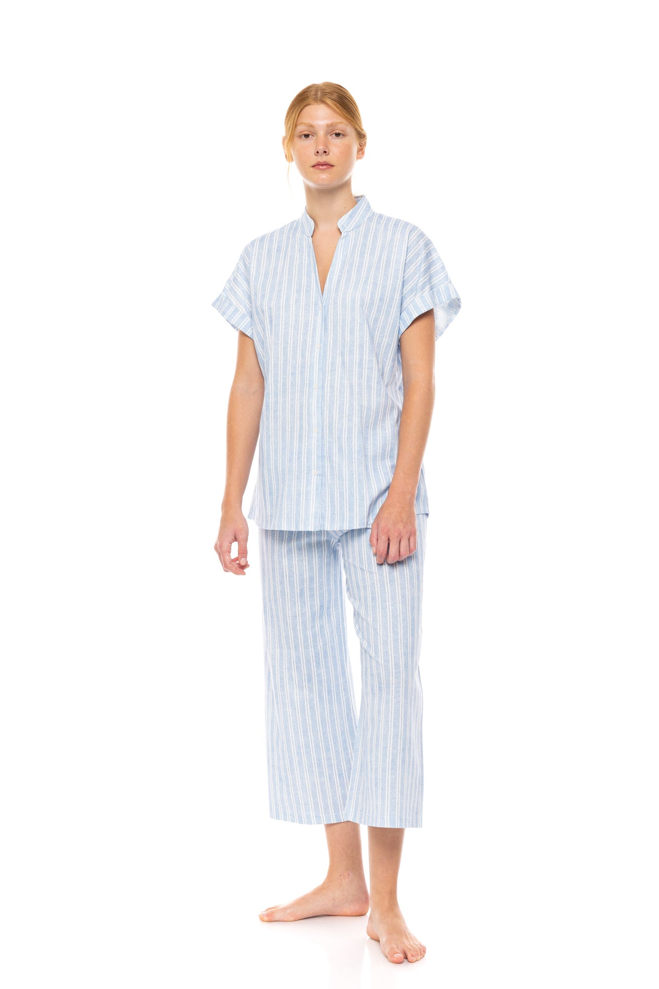 Pink Label - Pyjama Buttoned Long Pants Nordic Stripe