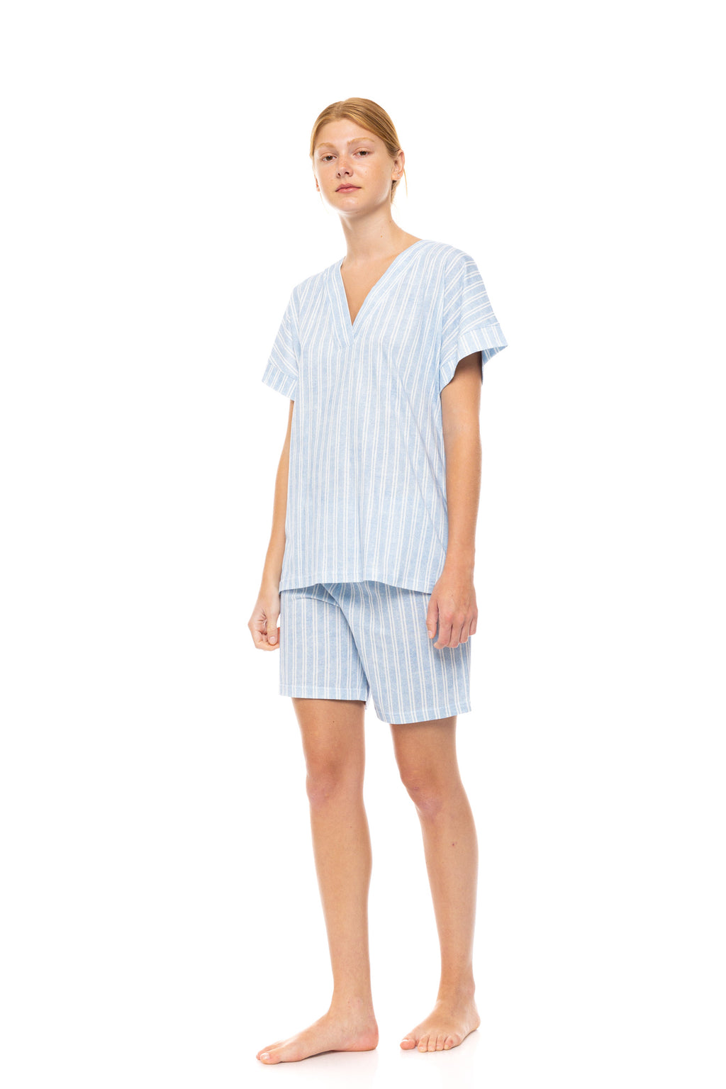 Pink Label - Pyjama Shorts Nordic Stripe