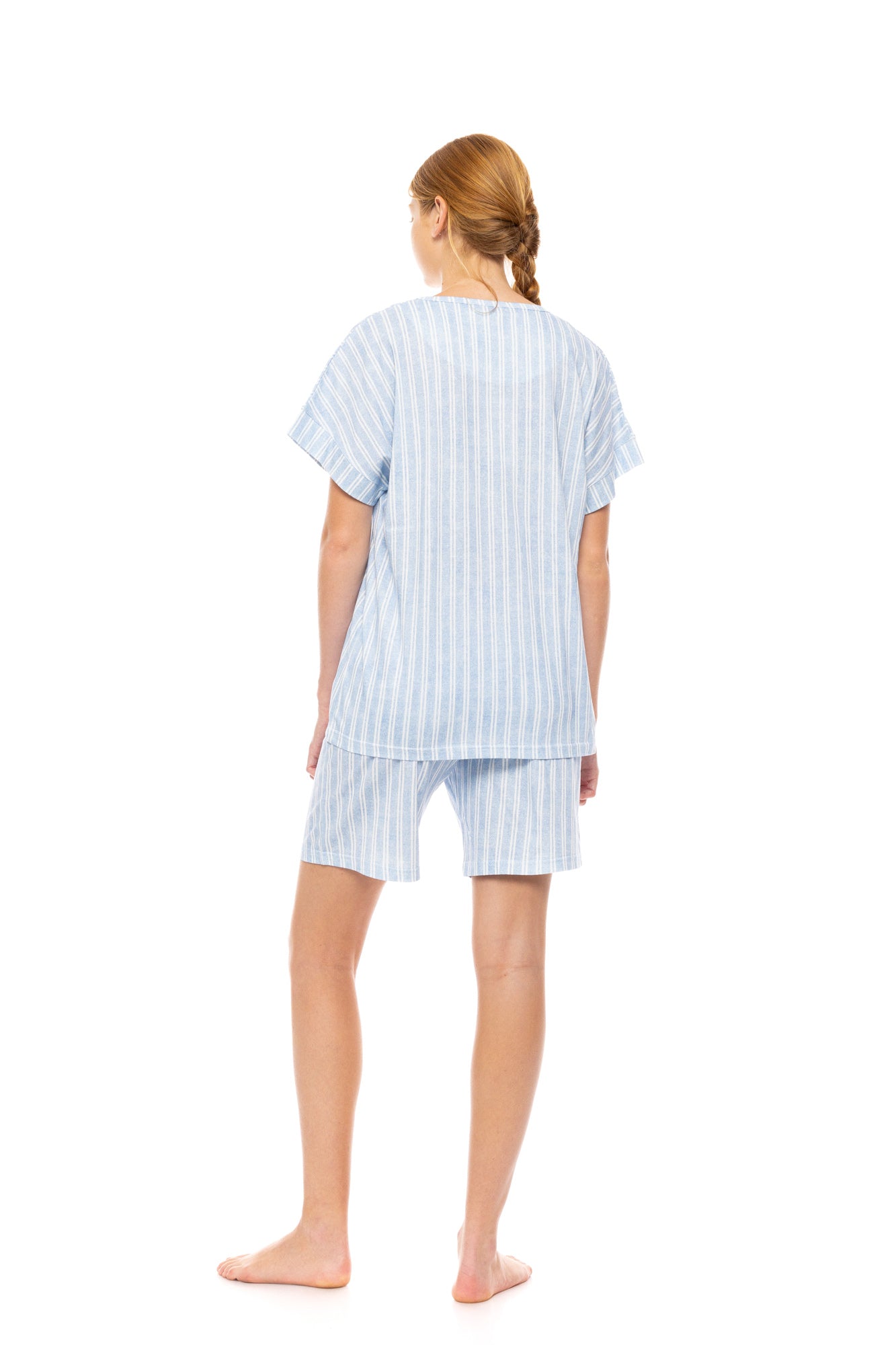 Pink Label - Pyjama Shorts Nordic Stripe