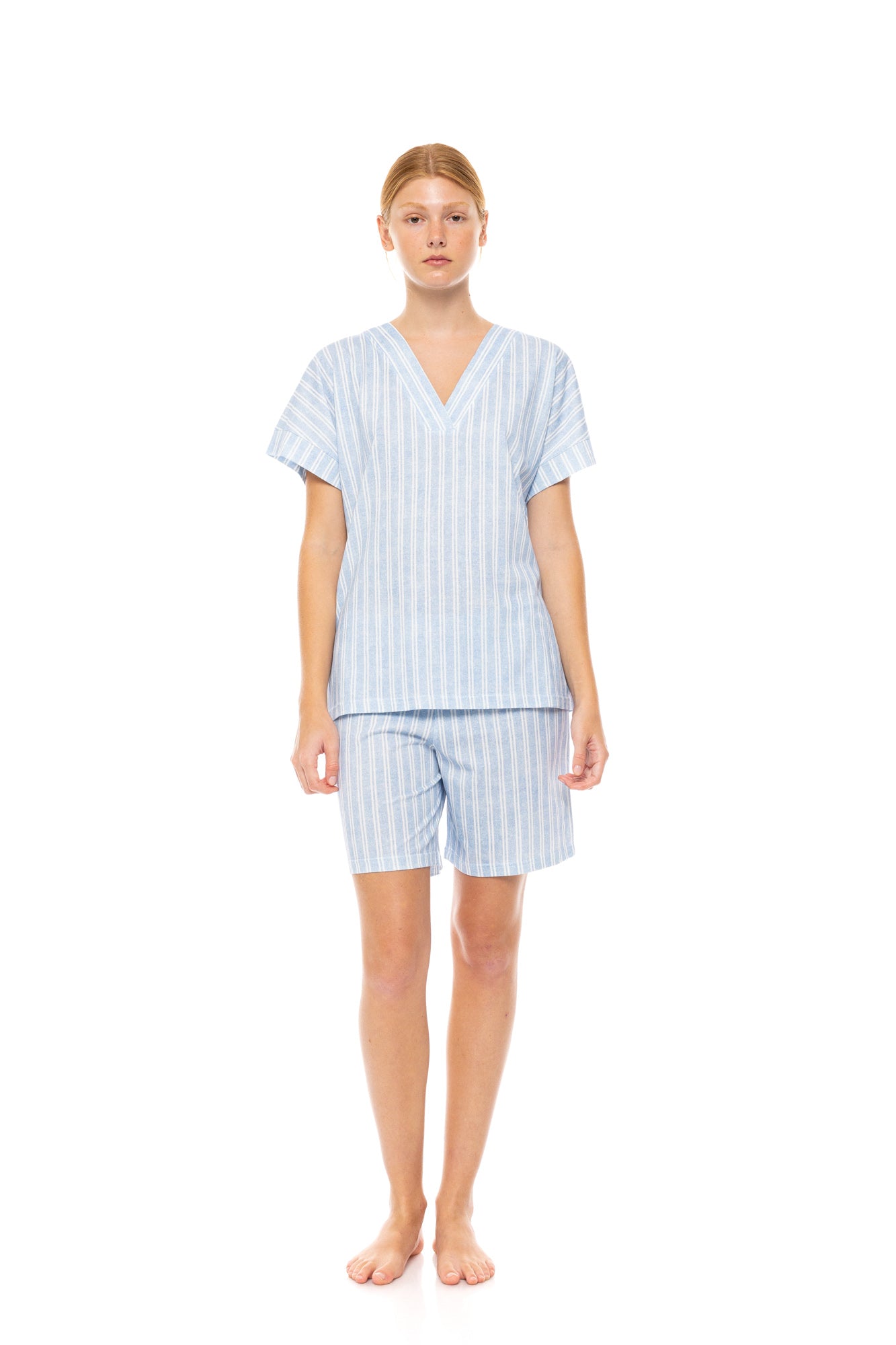 Pink Label - Pyjama Shorts Nordic Stripe