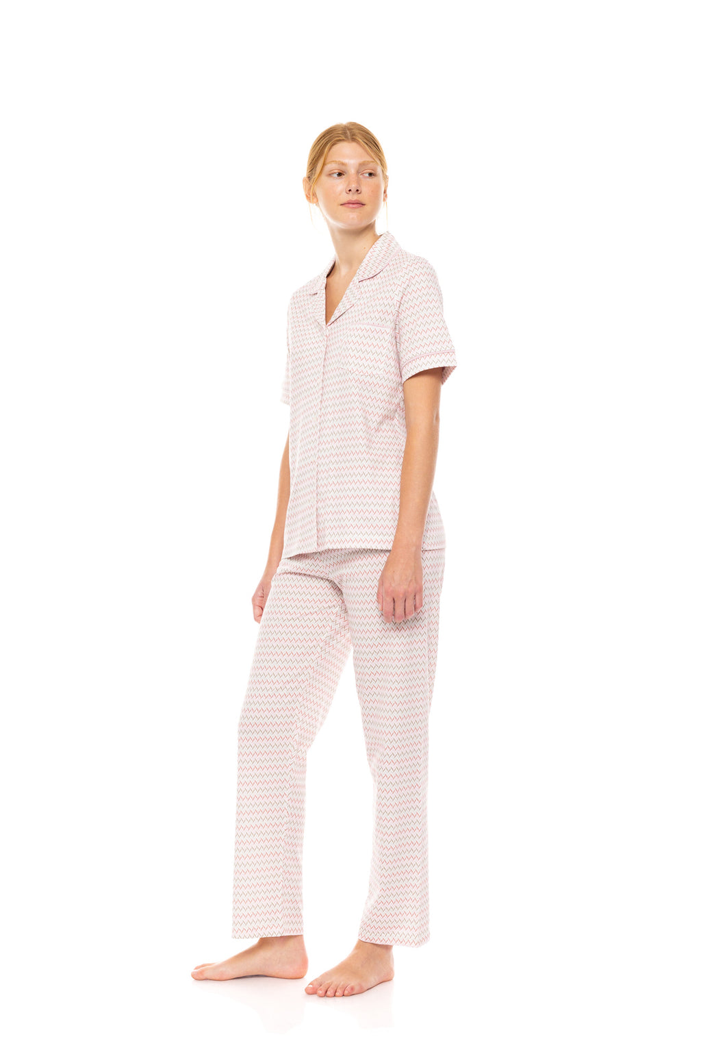 Pink Label - Pyjama Buttoned Long Pants Sunset Geo