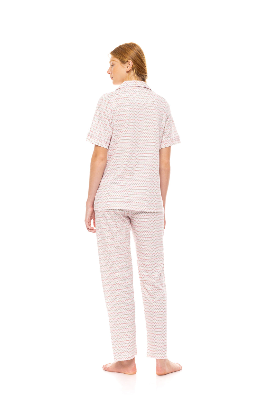 Pink Label - Pyjama Buttoned Long Pants Sunset Geo