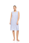 Pink Label - Nightgown Classic Ice Blue Fleur