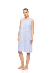 Pink Label - Nightgown Classic Ice Blue Fleur