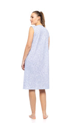 Pink Label - Nightgown Classic Ice Blue Fleur