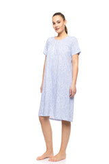 Pink Label - Nightgown Classic Ice Blue Fleur