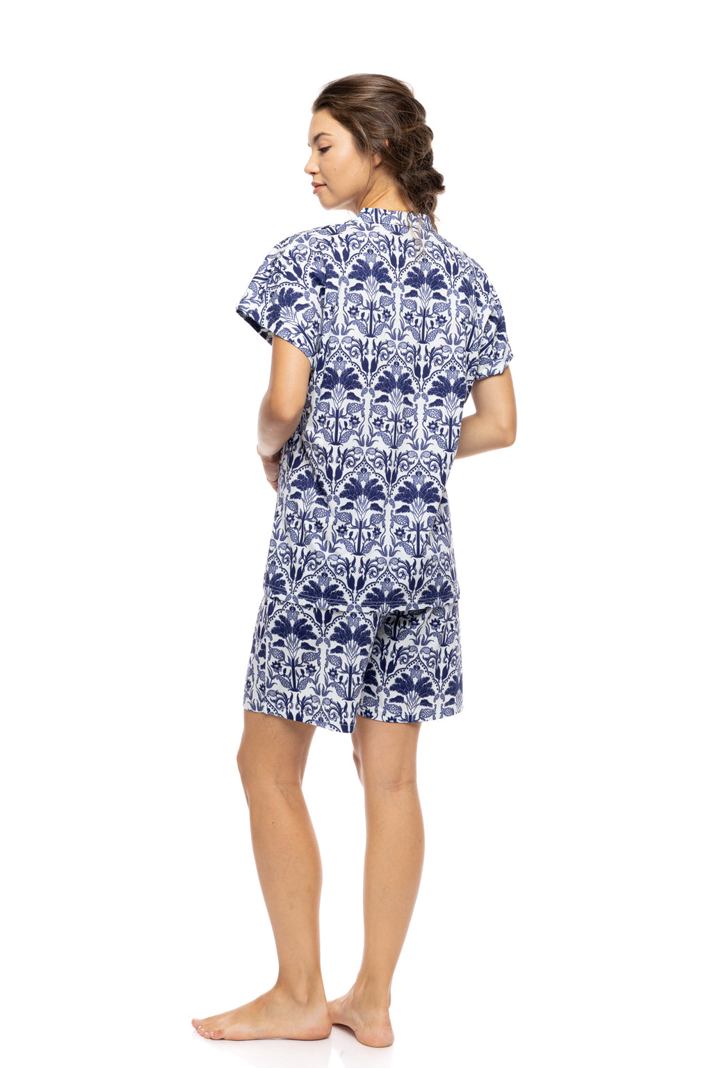 Pink Label - Pyjama Shorts Blue Tropical
