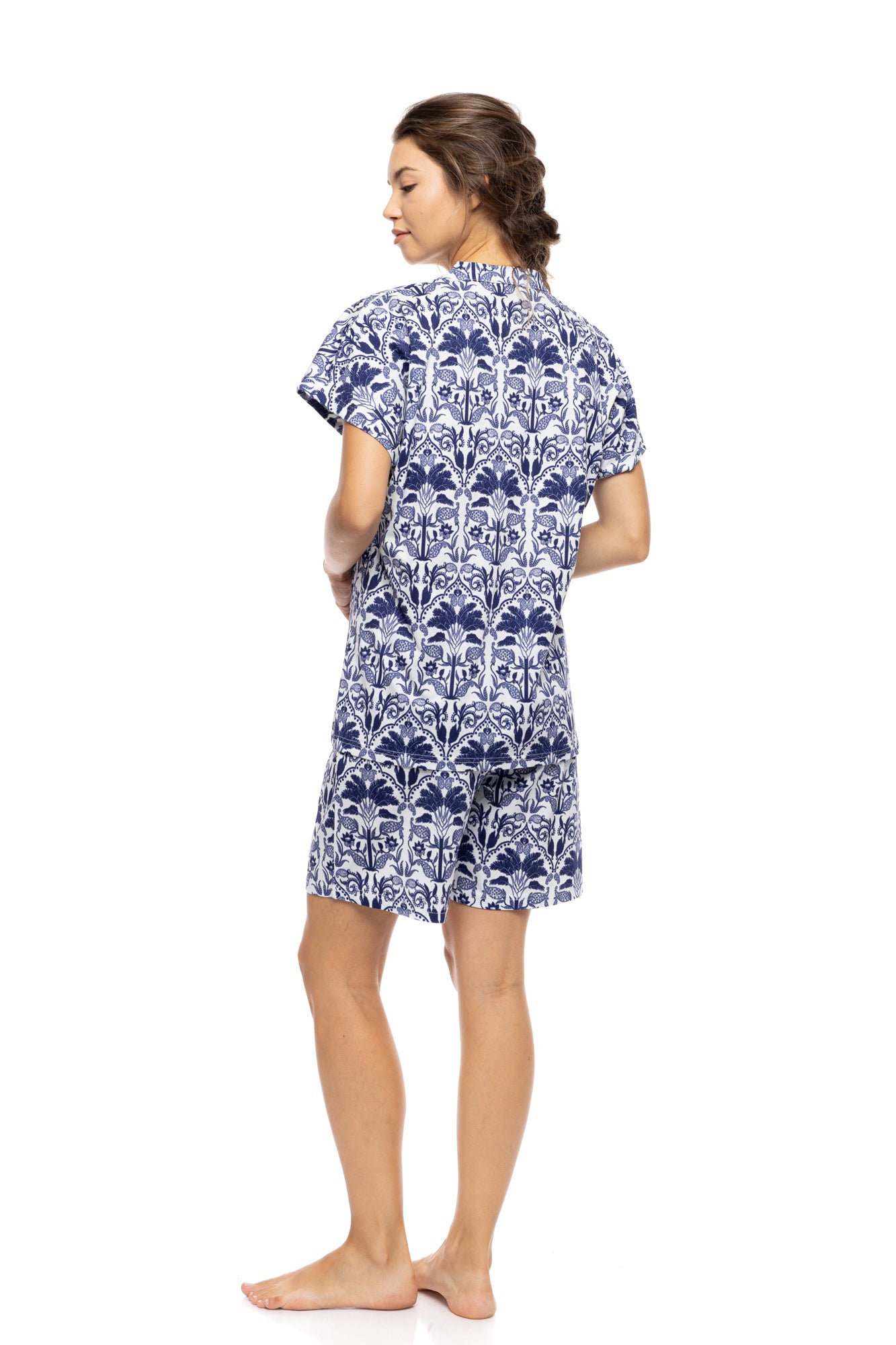 Pink Label - Pyjama Shorts Blue Tropical