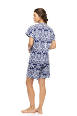 Pink Label - Pyjama Shorts Blue Tropical