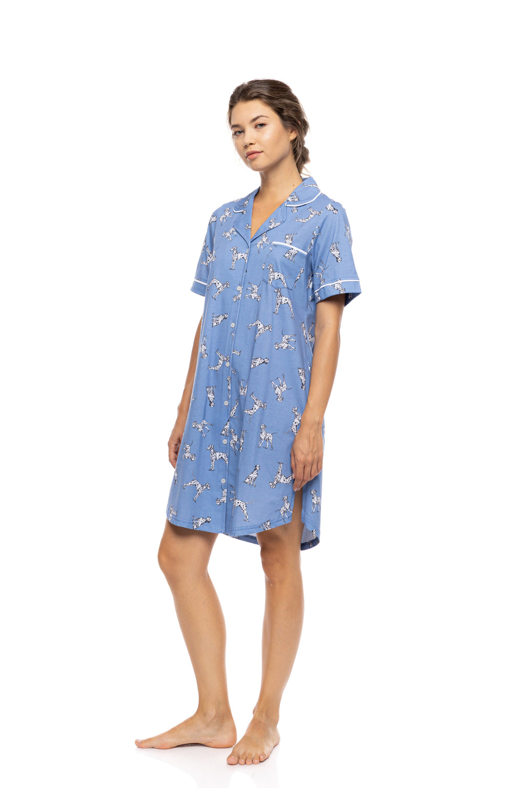Pink Label - Nightgown Buttoned Dalmatian Denim