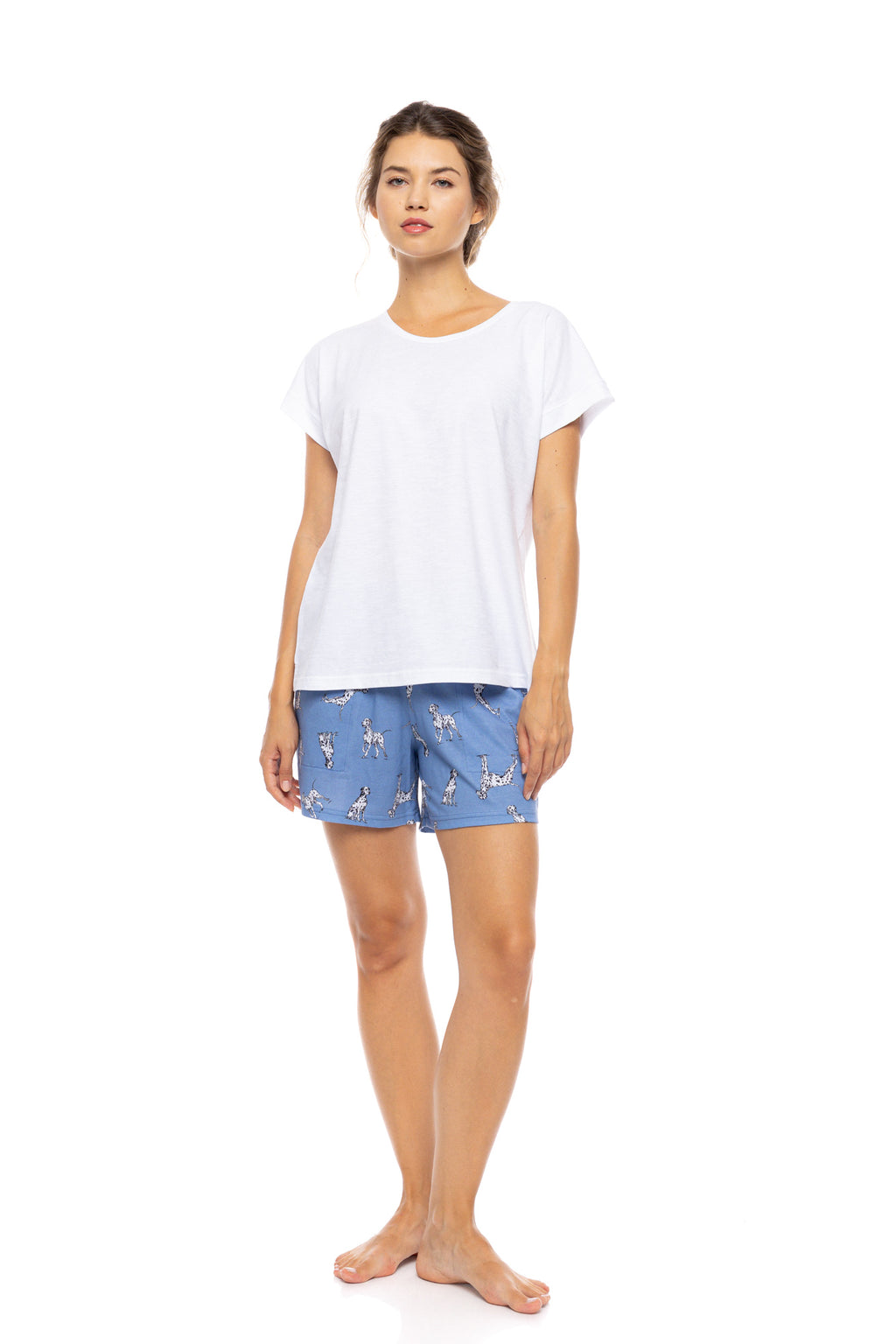 Pink Label - Pyjama Short Dalmatian Denim