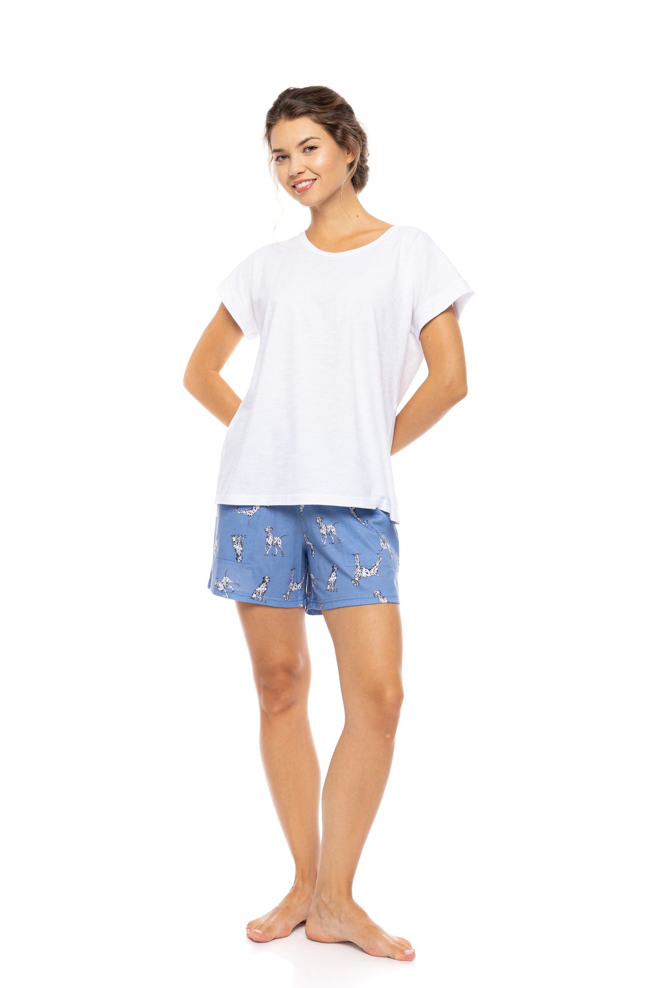 Pink Label - Pyjama Short Dalmatian Denim