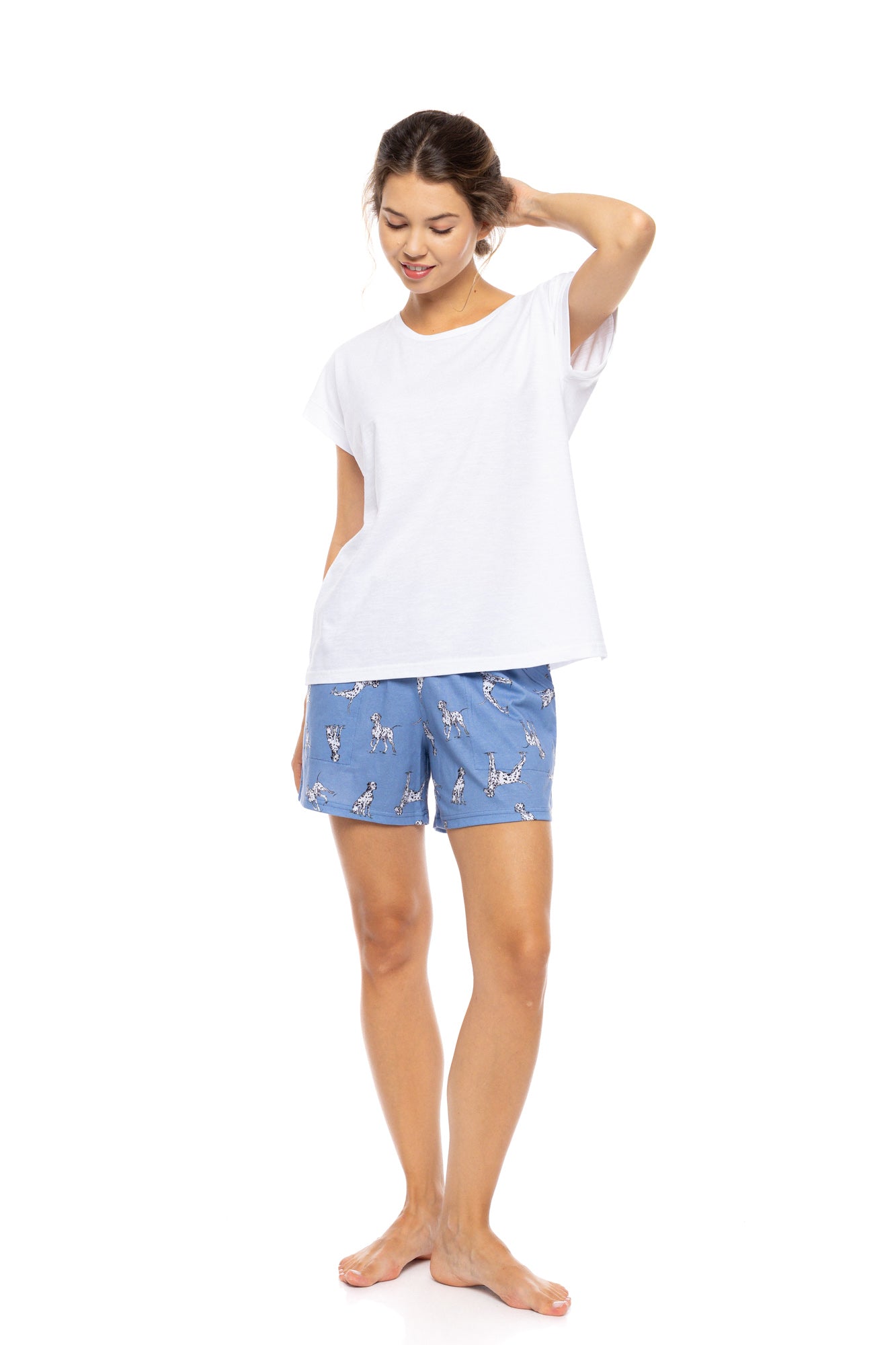 Pink Label - Pyjama Short Dalmatian Denim