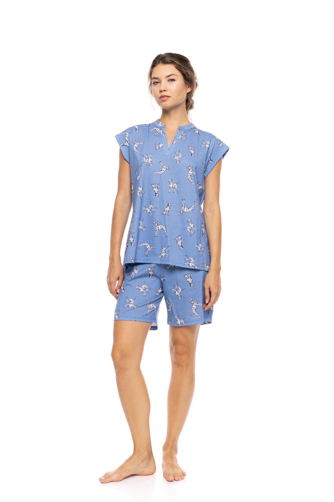 Pink Label - Pyjama Short Dalmatian Denim
