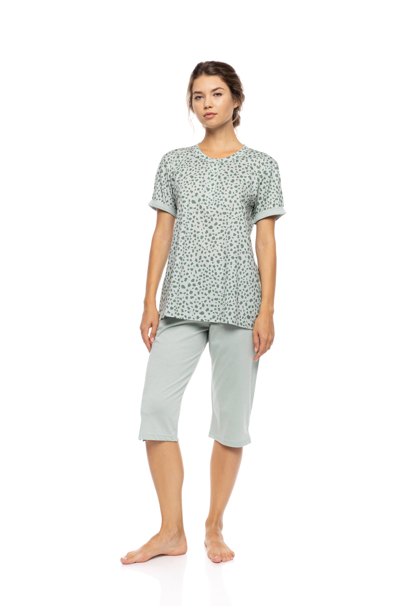 Pink Label - Pyjama Capri Jade Leo