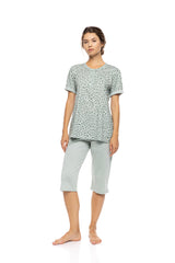 Pink Label - Pyjama Capri Jade Leo