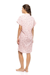 Pink Label - Nightgown Buttoned Little Heart Pink