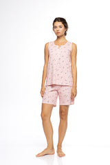 Pink Label - Pyjama Shorts Little Heart Pink