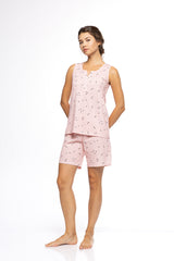 Pink Label - Pyjama Shorts Little Heart Pink