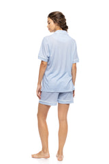 Pink Label - Pyjama Buttoned Short Pants Summer Geo