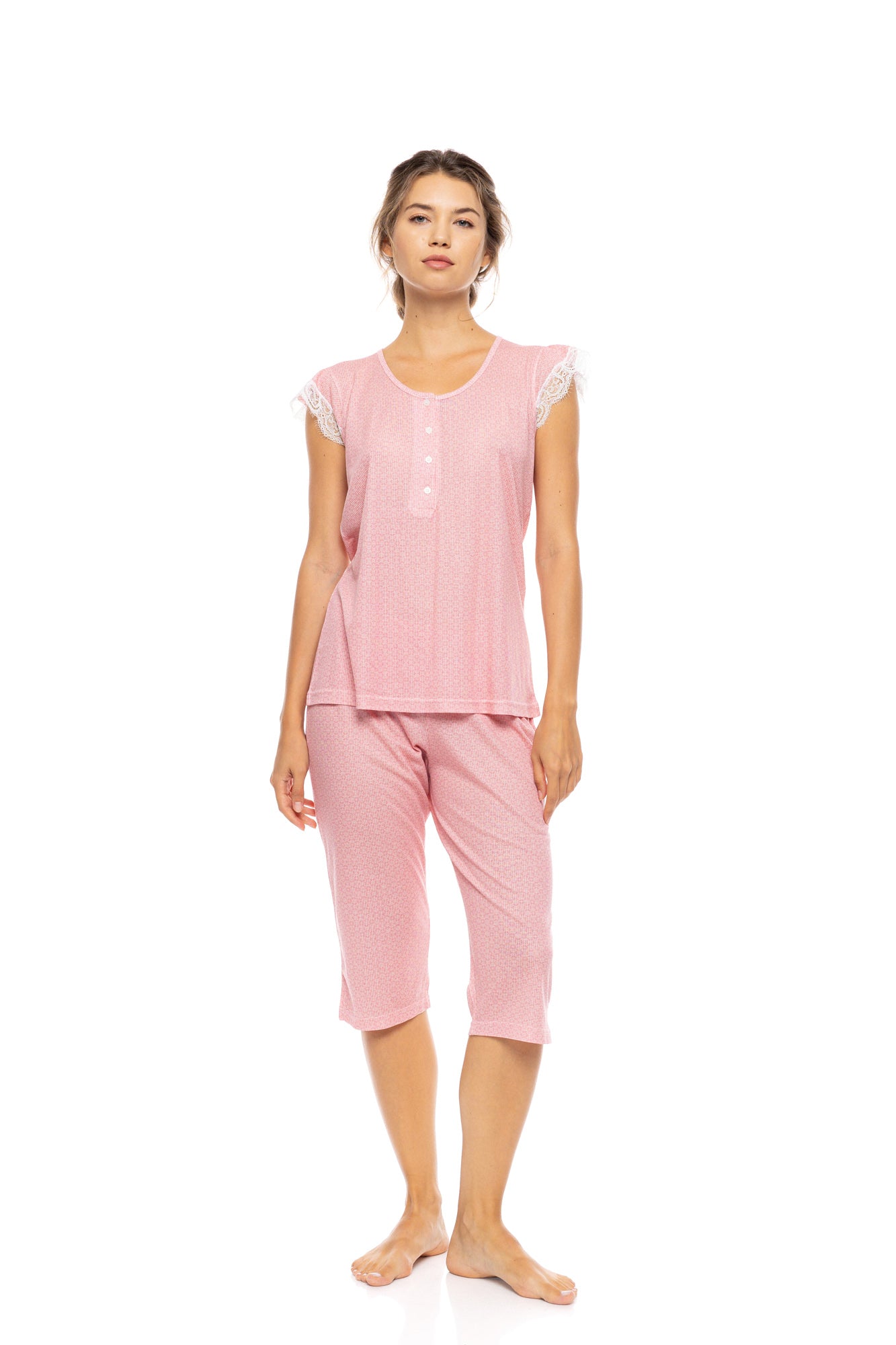Pink Label - Pyjamas Capri Summer Geo