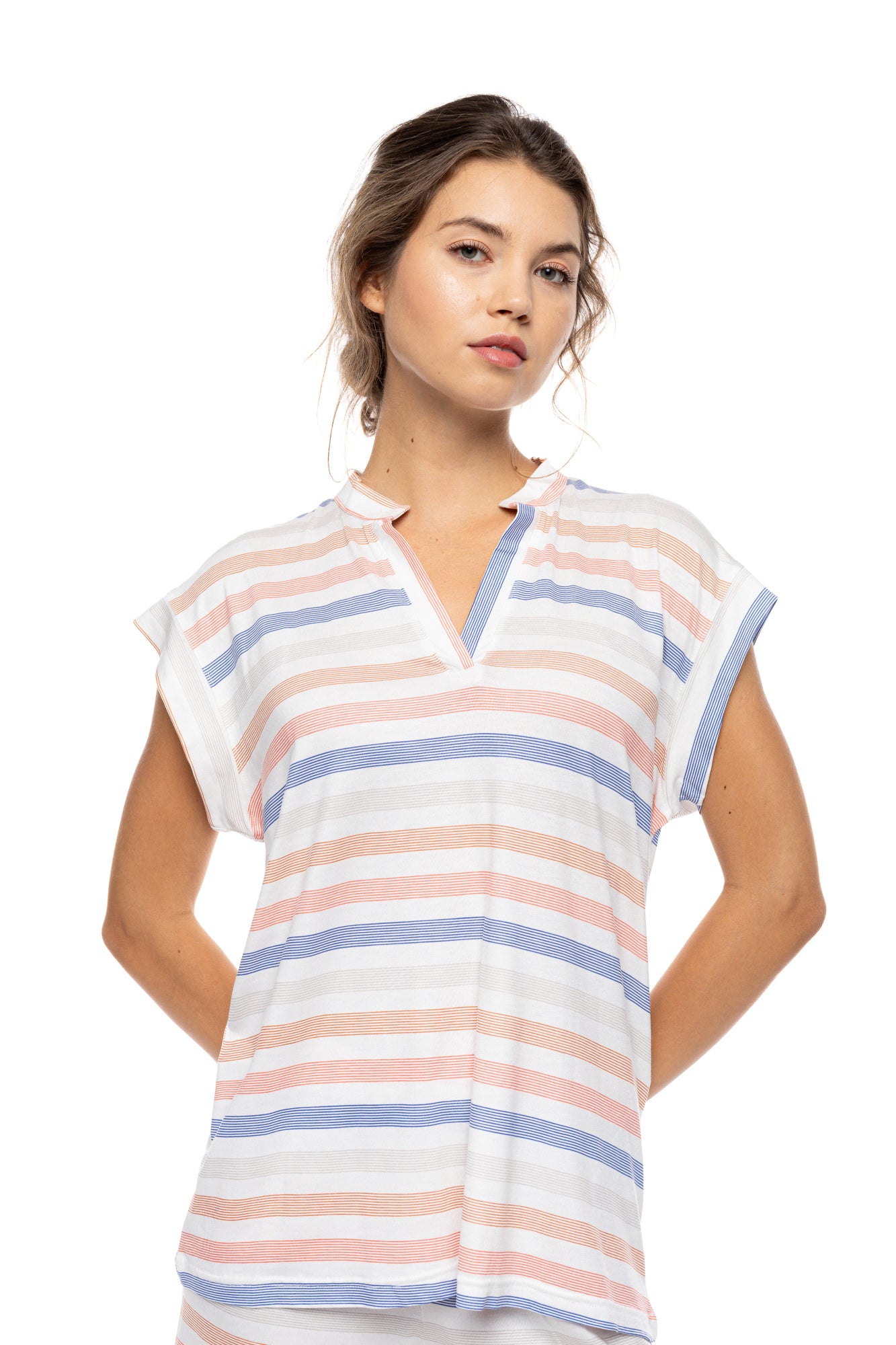 Pink Label - Pyjamas Shorts Sunset Stripe