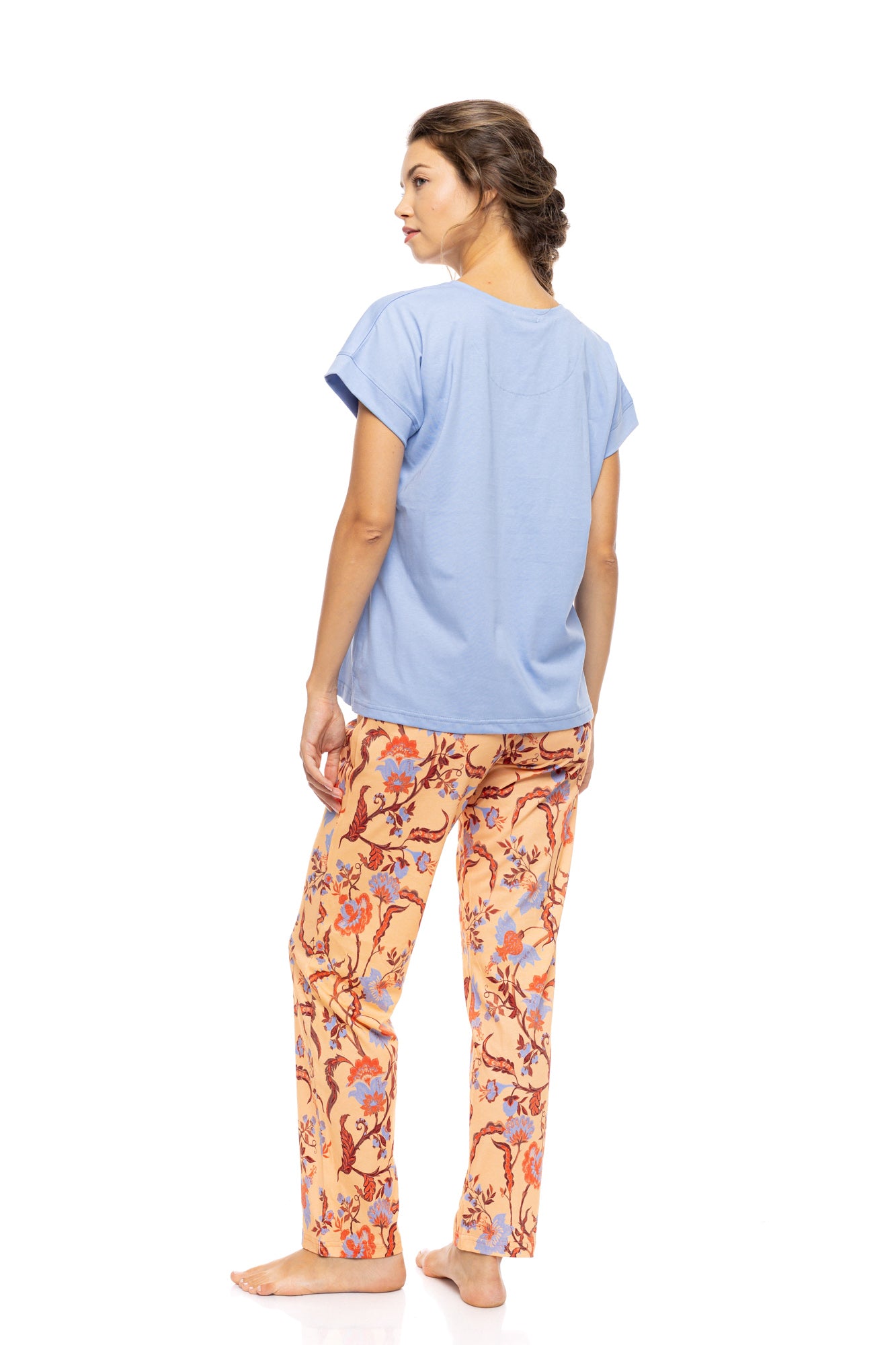 Pink Label - Pyjamas Long Pants Tropical Flower