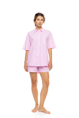 Pink Label - Pyjama Buttoned Short Pants Duo Stripe