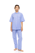 Pink Label - Pyjama Buttoned Long Pants Duo Stripe