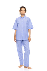 Pink Label - Pyjama Buttoned Long Pants Duo Stripe