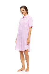 Pink Label - Nightgown Buttoned Duo Stripe