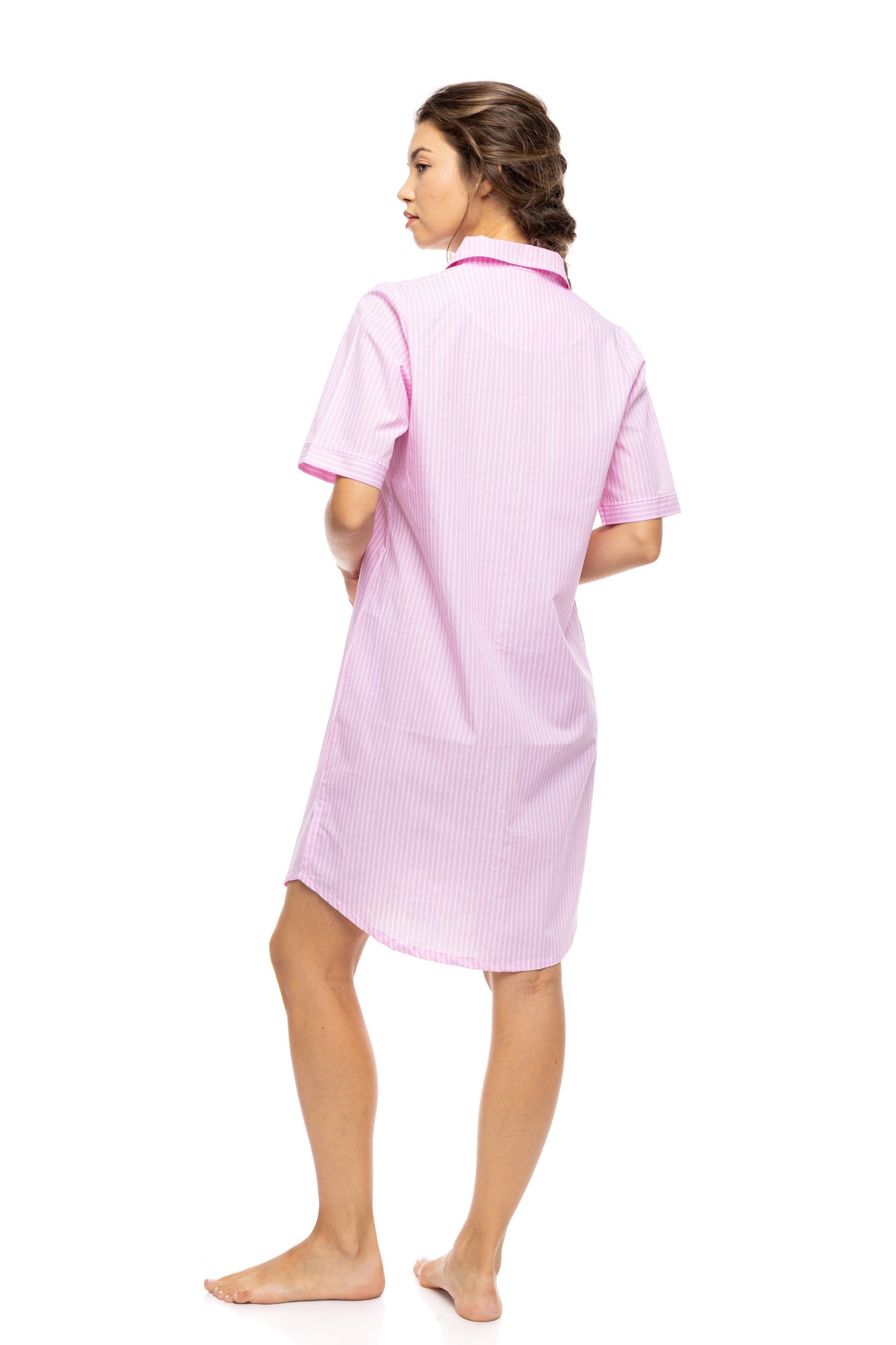 Pink Label - Nightgown Buttoned Duo Stripe