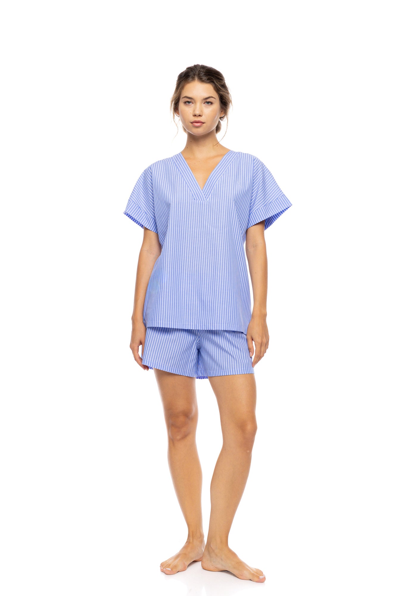 Pink Label - Pyjama Short Pants Duo Stripe