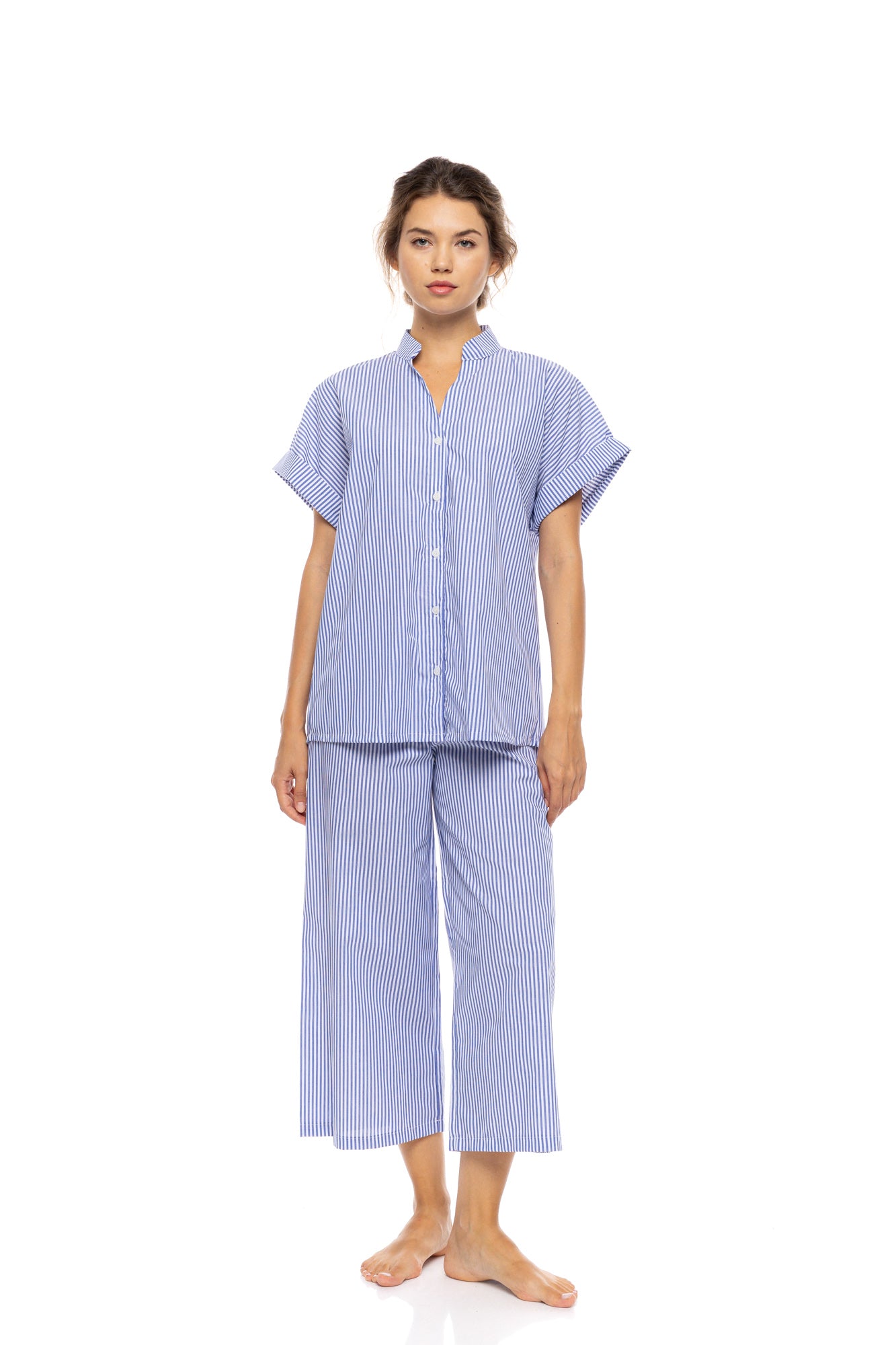 Pink Label - Pyjama Buttoned Marina Stripe